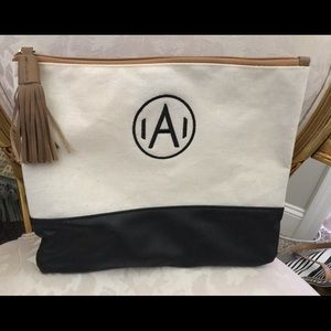 Mud Pie Large Initial Carry-All Bag